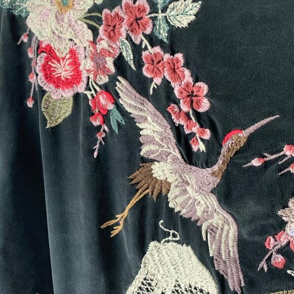 Johnny Was 100% Silk Embroidered Bomber Jacket, size S - Picture 4 of 8